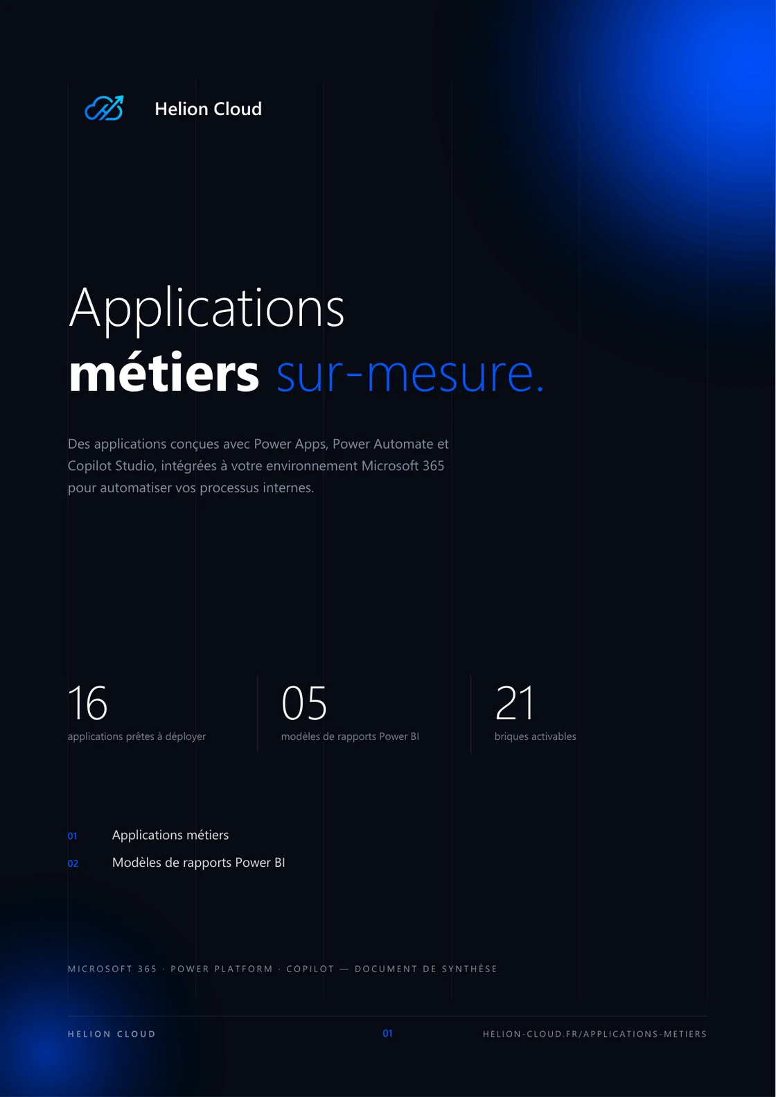 Cover of the Helion Cloud business applications catalogue
